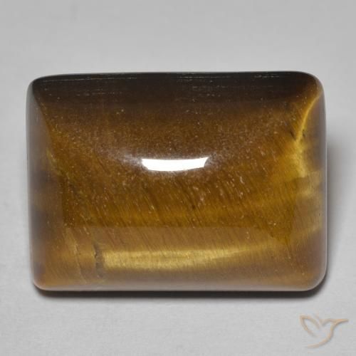 19.66ct Natural Marrón medio Ojo de Tigre, Corte Baguette, Opaco