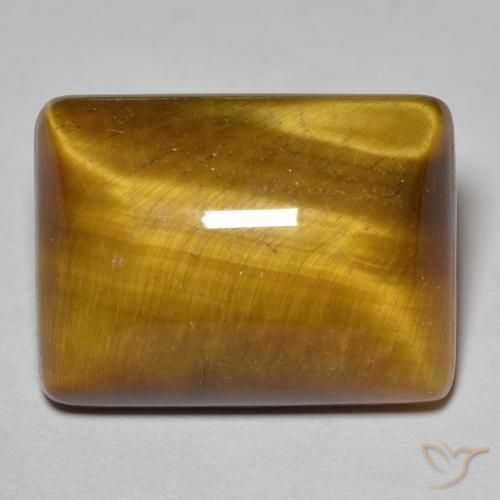 19.70ct Natural Marrón cálido Ojo de Tigre, Corte Baguette, Opaco