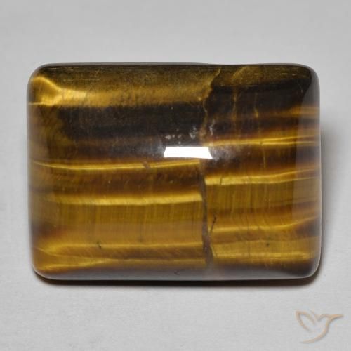 19.67ct Natural Marrón dorado Ojo de Tigre, Corte Baguette, Opaco