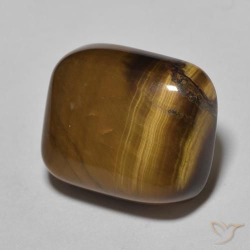 8.72ct Natural Marrón cálido Ojo de Tigre, Forma Cojín, Opaco