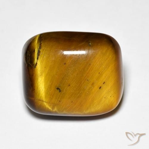 8.44ct Natural Marrón medio Ojo de Tigre, Forma Cojín, Opaco