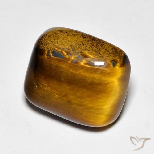 Ojo de Tigre Marrón jengibre natural de 9.08 ct, Forma Cojín, Opaco