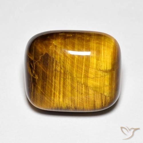 8.56ct Natural Marrón cálido Ojo de Tigre, Forma Cojín, Opaco