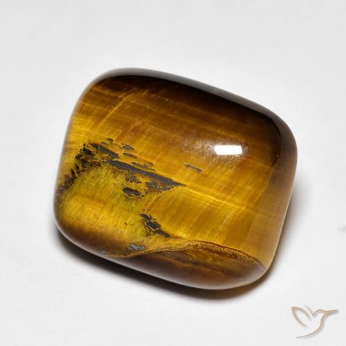 9.01ct Natural Marrón dorado Ojo de Tigre, Forma Cojín, Opaco