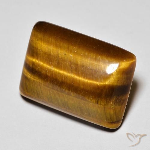 13.68ct Natural Marrón cálido Ojo de Tigre, Corte Baguette, Opaco