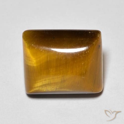 6.14ct Natural Marrón medio Ojo de Tigre, Corte Baguette, Opaco