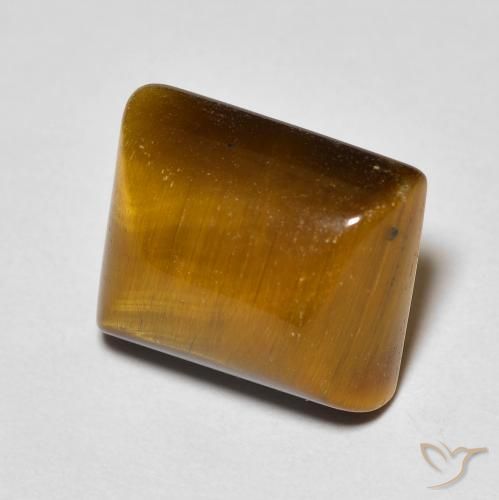 Ojo de Tigre Marrón medio natural de 6.14 ct, Corte Baguette, Opaco