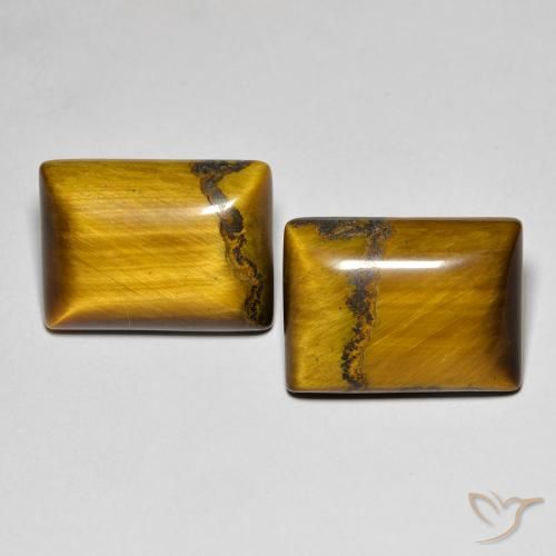 19.66ctw Natural Marrón medio Ojo de Tigre, Corte Baguette, Opaco