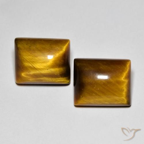 12.53ctw Natural Marrón medio Ojo de Tigre, Corte Baguette, Opaco