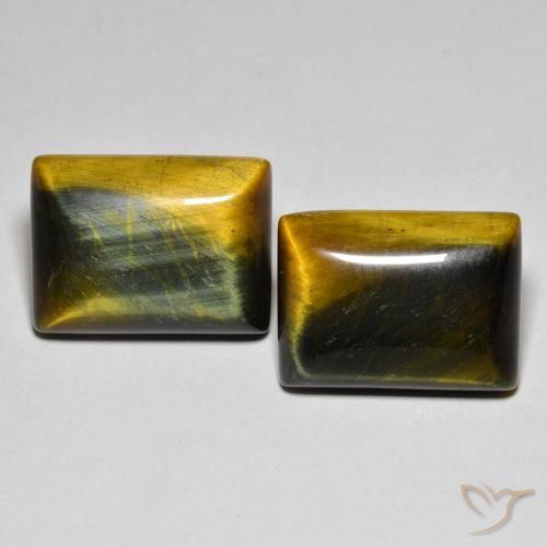 20.22ctw Natural Medium Dark-Brown Ojo de Tigre, Corte Baguette, Opaco