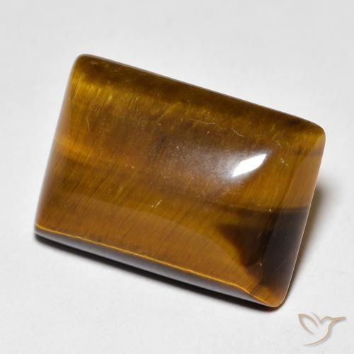12.31ct Natural Marrón medio Ojo de Tigre, Corte Baguette, Opaco