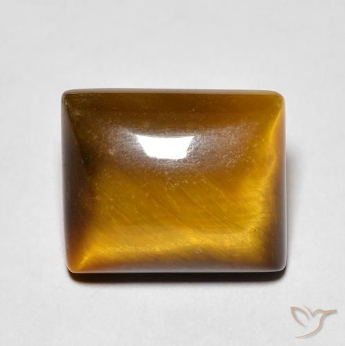 6.31ct Natural Medium Light-Brown Ojo de Tigre, Corte Baguette, Opaco