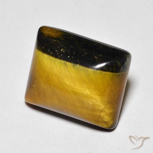 6.42ct Natural Medium Dark-Brown Ojo de Tigre, Corte Baguette, Opaco