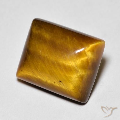 Ojo de Tigre Marrón cálido natural de 6.28 ct, Corte Baguette, Opaco