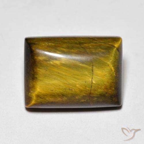 7.95ct Natural Marrón cálido Ojo de Tigre, Corte Baguette, Opaco
