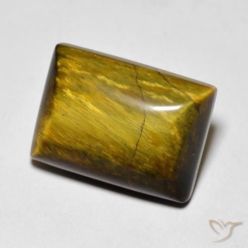Ojo de Tigre Marrón cálido natural de 7.95 ct, Corte Baguette, Opaco