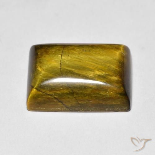 Ojo de Tigre Marrón cálido natural de 7.95 ct, Corte Baguette, Opaco