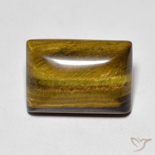 7.65ct Natural Marrón medio Ojo de Tigre, Corte Baguette, Opaco