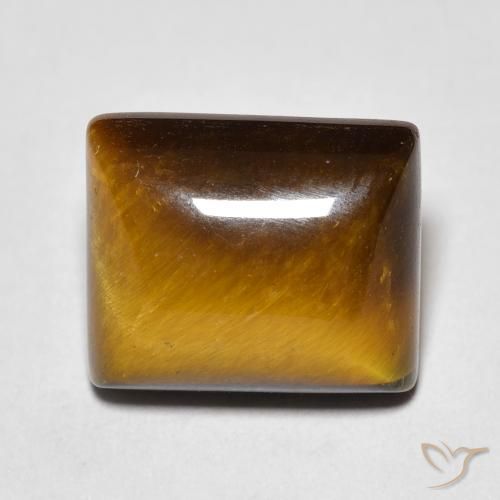6.54ct Natural Marrón cálido Ojo de Tigre, Corte Baguette, Opaco