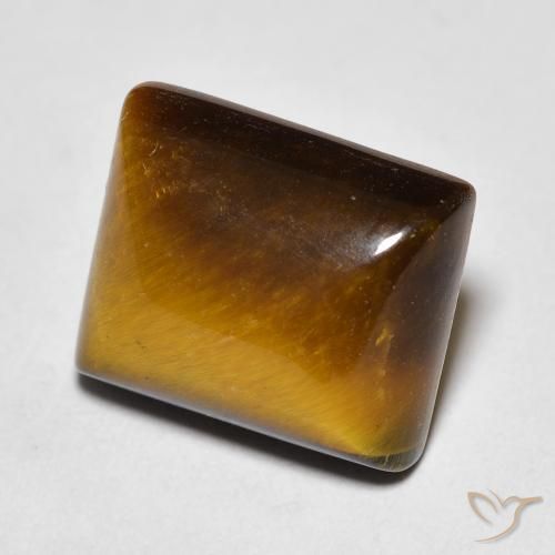 Ojo de Tigre Marrón cálido natural de 6.54 ct, Corte Baguette, Opaco