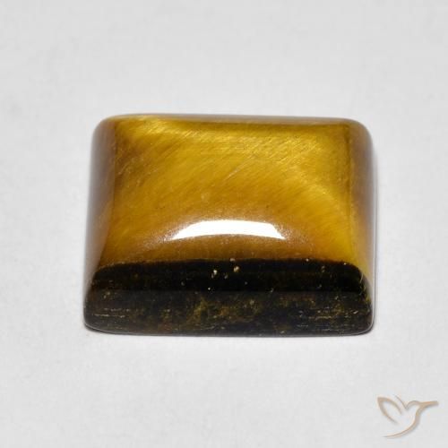 Ojo de Tigre Marrón cálido natural de 6.54 ct, Corte Baguette, Opaco