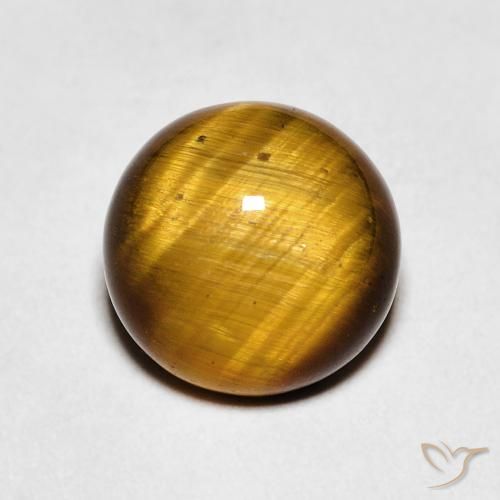 2.27ct Natural Medium Dark-Brown Ojo de Tigre, Redondo, Opaco