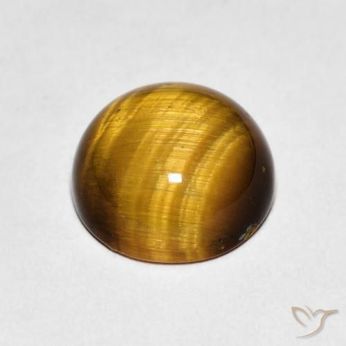 Ojo de Tigre Medium Dark-Brown natural de 2.27 ct, Redondo, Opaco