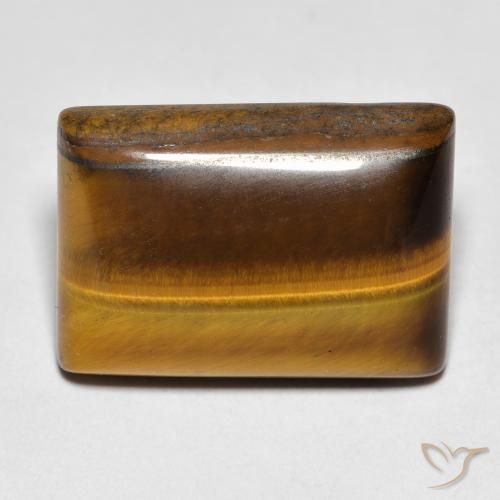 12.78ct Natural Marrón dorado Ojo de Tigre, Corte Baguette, Opaco