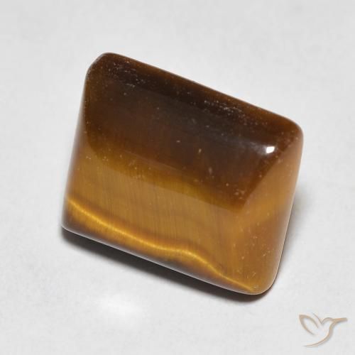 Ojo de Tigre Marrón cálido natural de 5.64 ct, Corte Baguette, Opaco