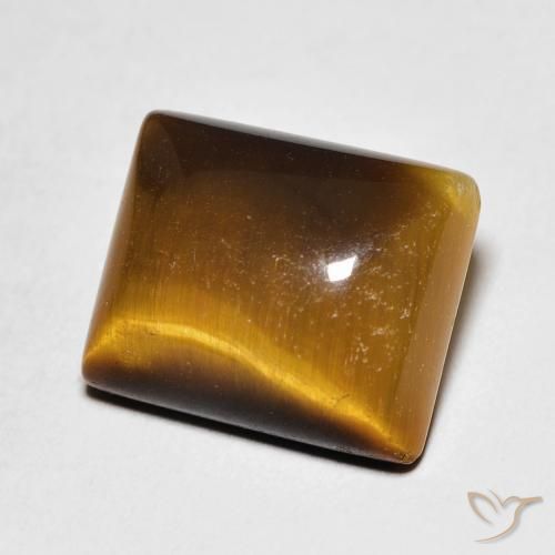 Ojo de Tigre Marrón cálido natural de 6.03 ct, Corte Baguette, Opaco