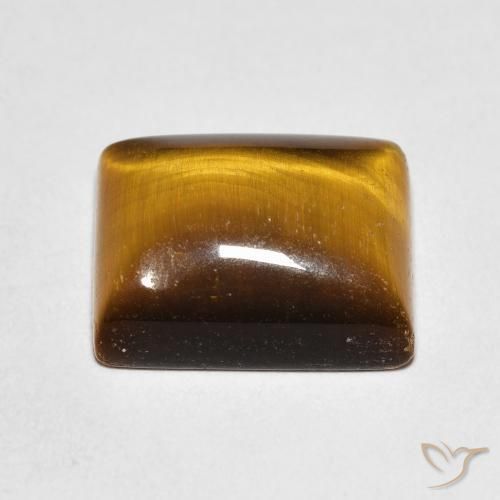 Ojo de Tigre Marrón cálido natural de 6.03 ct, Corte Baguette, Opaco