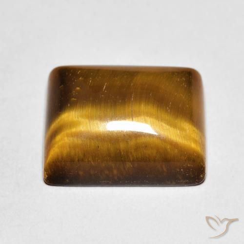 Ojo de Tigre Marrón medio natural de 6.62 ct, Corte Baguette, Opaco