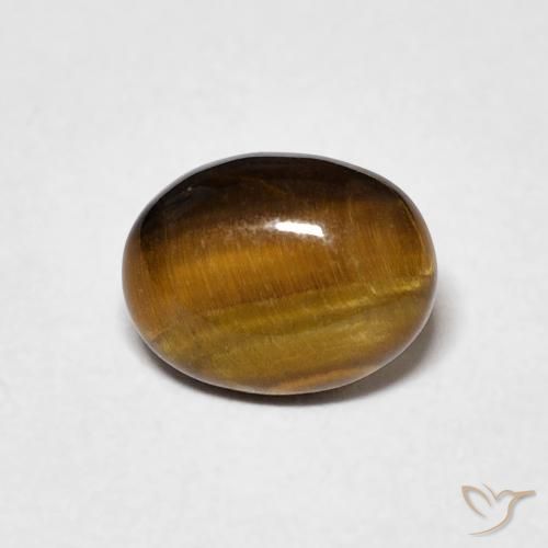 1.08ct Natural Marrón medio Ojo de Tigre, Ovalada, Opaco