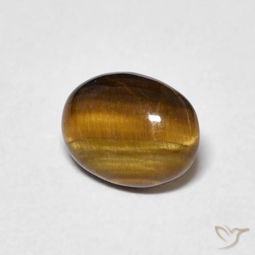 Ojo de Tigre Marrón medio natural de 1.08 ct, Ovalada, Opaco