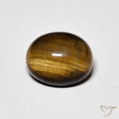 2.33ct Natural Marrón jengibre Ojo de Tigre, Ovalada, Opaco
