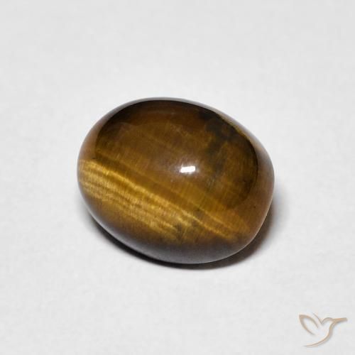Ojo de Tigre Marrón jengibre natural de 2.33 ct, Ovalada, Opaco