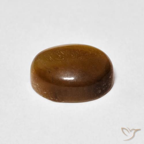 Ojo de Tigre Marrón cálido natural de 3.12 ct, Ovalada, Opaco