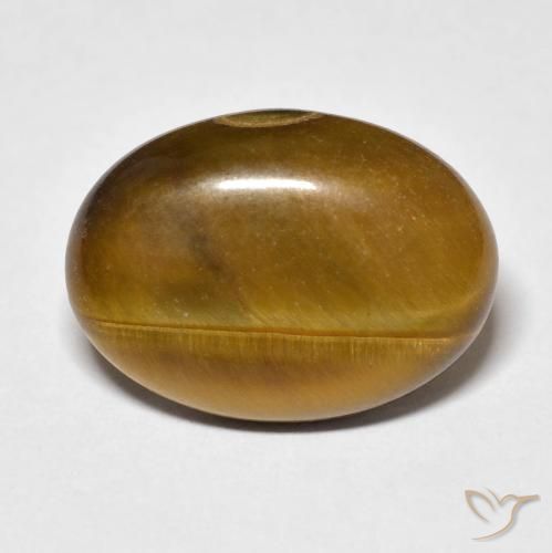 9.62ct Natural Marrón claro Ojo de Tigre, Ovalada, Opaco