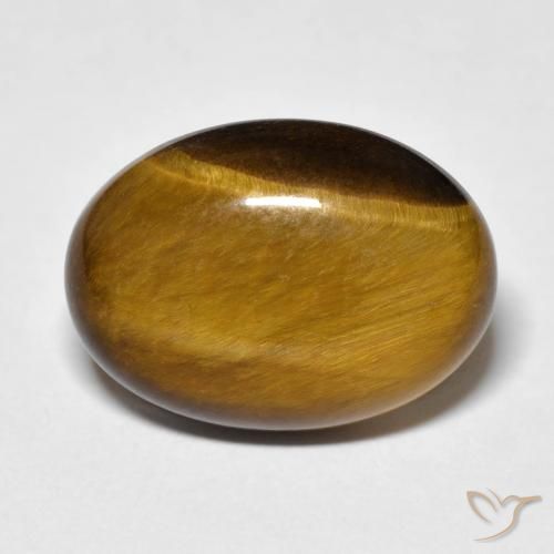11.14ct Natural Marrón dorado Ojo de Tigre, Ovalada, Opaco
