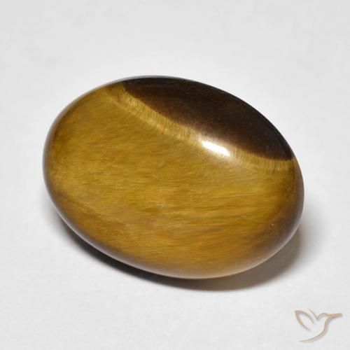 Ojo de Tigre Marrón dorado natural de 11.14 ct, Ovalada, Opaco