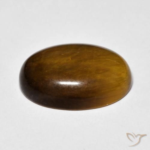 Ojo de Tigre Marrón dorado natural de 11.14 ct, Ovalada, Opaco