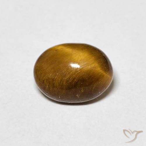 1.45ct Natural Marrón cálido Ojo de Tigre, Ovalada, Opaco