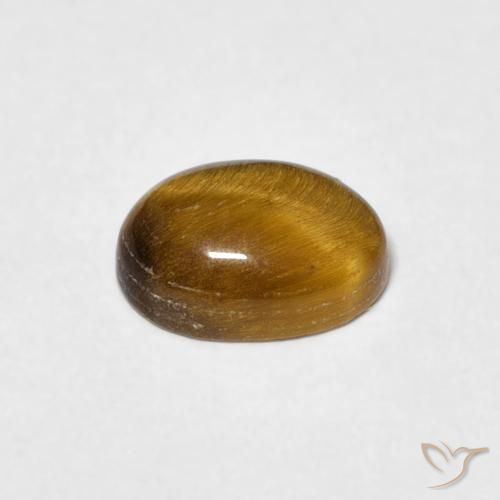Ojo de Tigre Marrón cálido natural de 1.45 ct, Ovalada, Opaco
