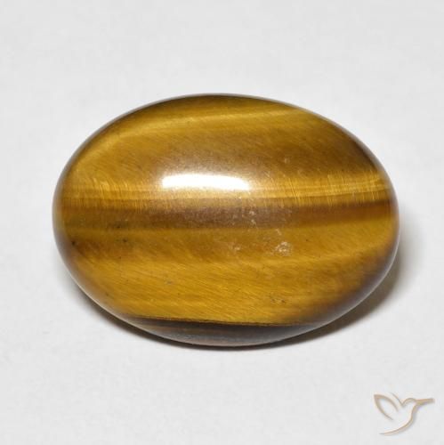 9.62ct Natural Marrón medio Ojo de Tigre, Ovalada, Opaco