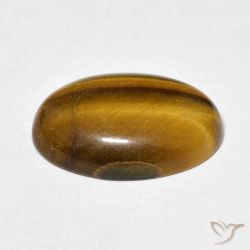 Ojo de Tigre Marrón cálido natural de 9.29 ct, Ovalada, Opaco