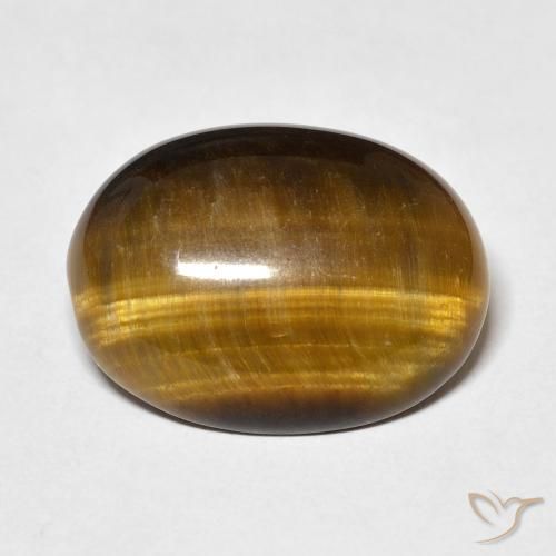 13.39ct Natural Marrón dorado Ojo de Tigre, Ovalada, Opaco