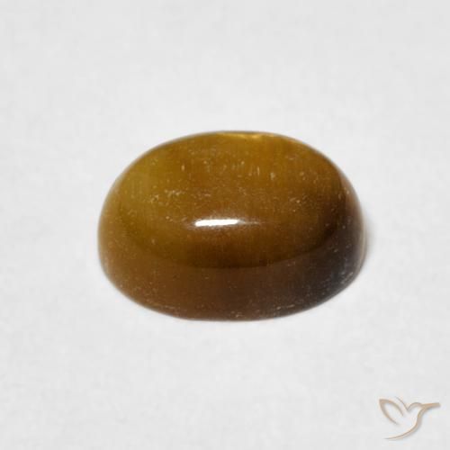 Ojo de Tigre Marrón dorado natural de 13.39 ct, Ovalada, Opaco
