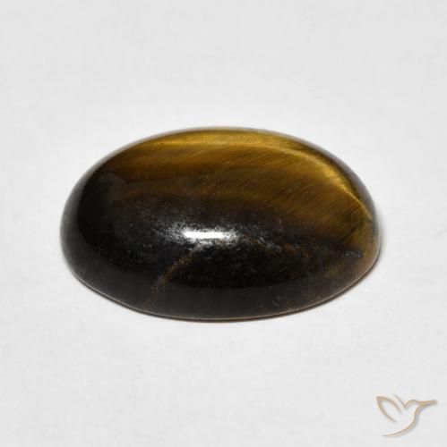 Ojo de Tigre Marrón cálido natural de 8.85 ct, Ovalada, Opaco