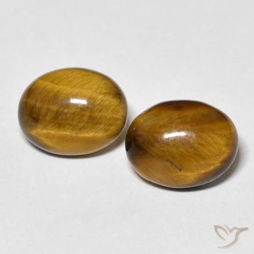 5.66ctw Natural Marrón claro Ojo de Tigre, Ovalada, Opaco