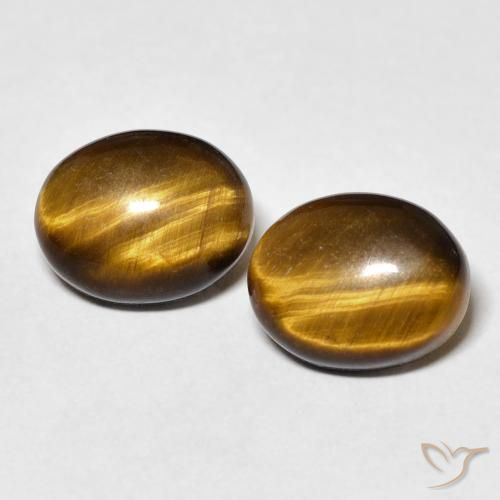 5.80ctw Natural Marrón dorado Ojo de Tigre, Ovalada, Opaco